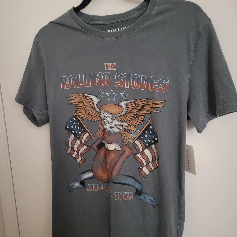 NWT Lucky Brand Mens Rolling Stones Eagle Graphic Tee - Size S